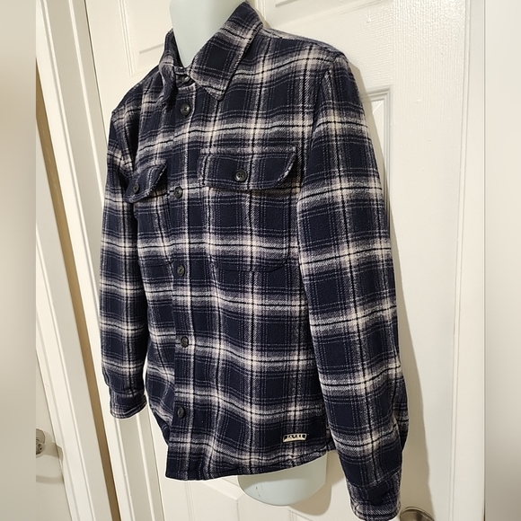 Jachs Men's Quilted Lined Plaid Flannel Button Shirt Size Medium - Picture 5 of 10